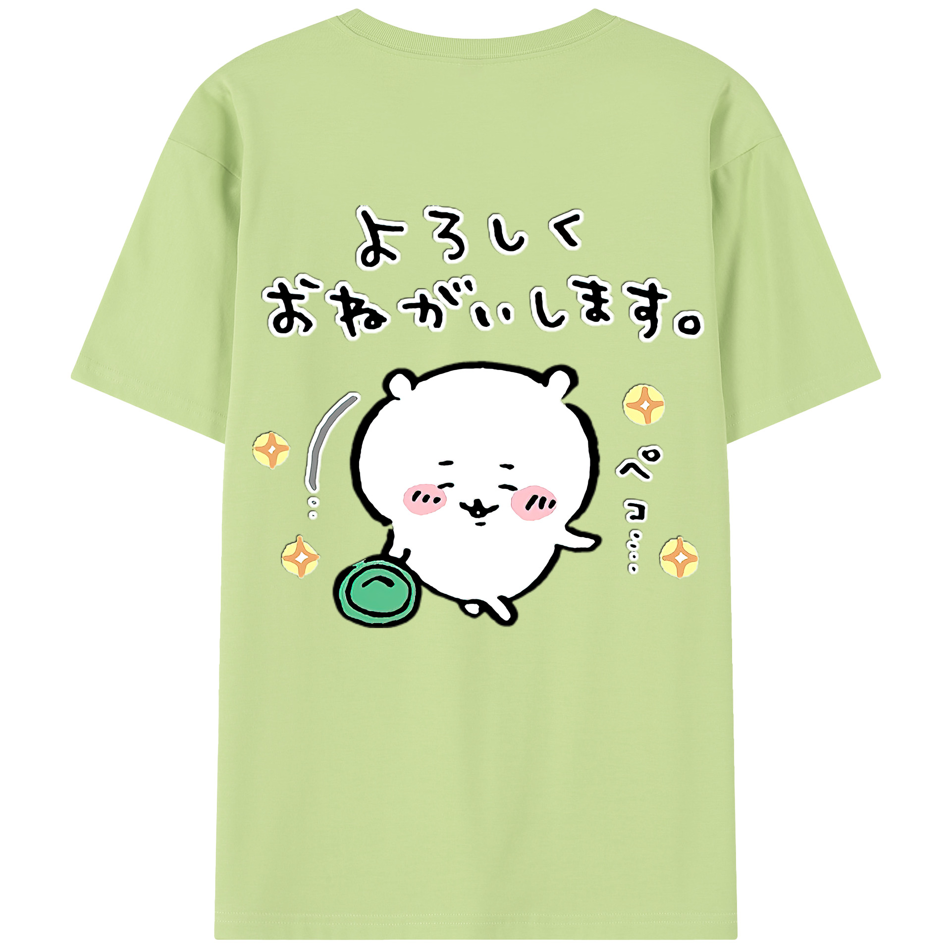（画像用） ちいかわ ちいかわ Chii-kawa chiikawa 綿100％半袖Tシャツ（背面プリント）